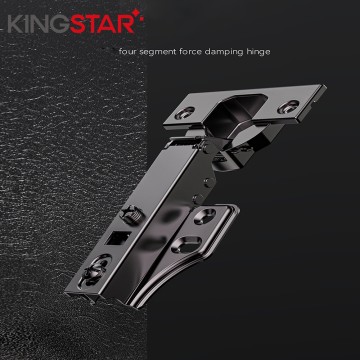 Industrial Silent Hydraulic Hinge 105 Opening Soft Closing 4-Stage Buffer Cold-Rolled Steel Furniture Hinge HS438