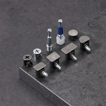 Φ15 12 10MM Furniture Board Connector Excentric Cams Dowels 3-in-1 Connector