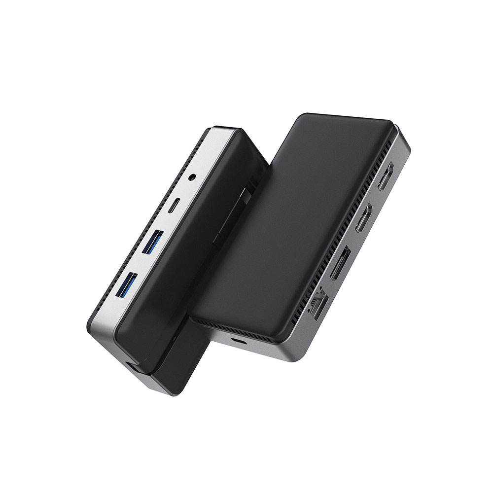 9 in 1 USB C Hub triple Monitor for Laptop with 4K HDMI&DP USB C Adapter
