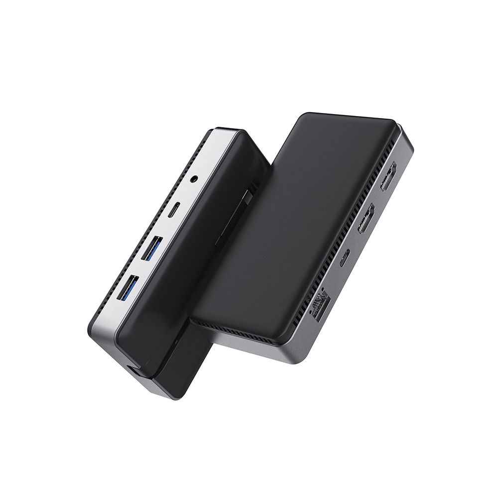 8 in 1 USB C Dock Dual HDMI 4K60Hz Gigabit Ethernet USB C Hub