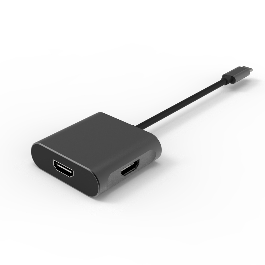 3 In 1 USB C Hub Multiport Adapter With Dual HDMI PD