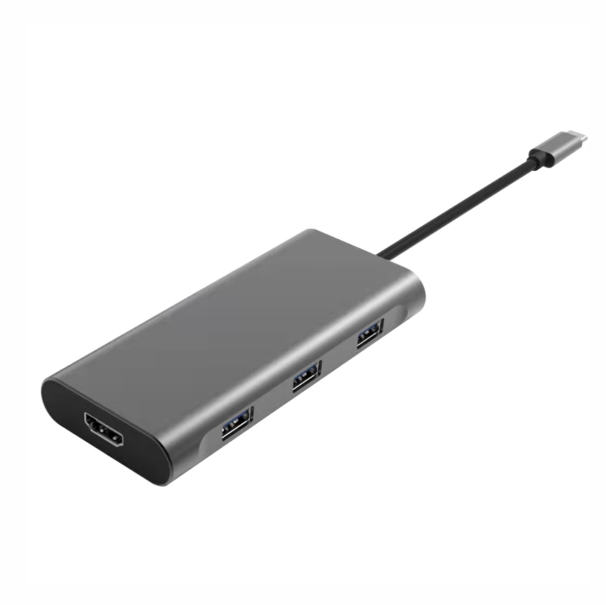 8-In-1 USB 3.0 Hub Adapter With Dual HDMI PD