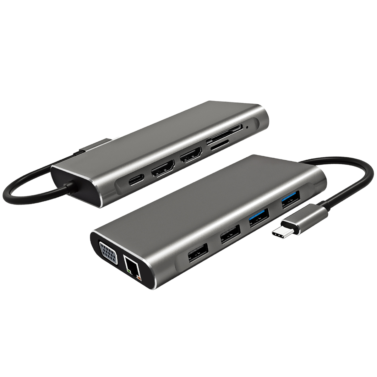 11 In 1 USB C Hub Multiport Adapter With 4K HDMI USB2.0 USB3.0