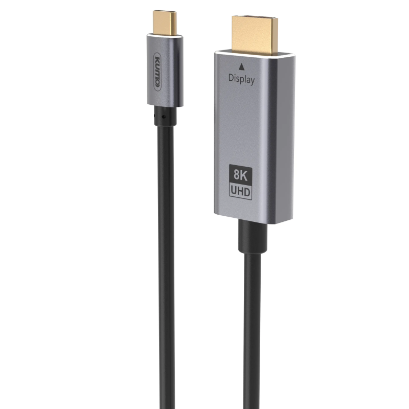 Aluminum Shell 8K60HZ USB Type-C To HDMI Video Audio Cable