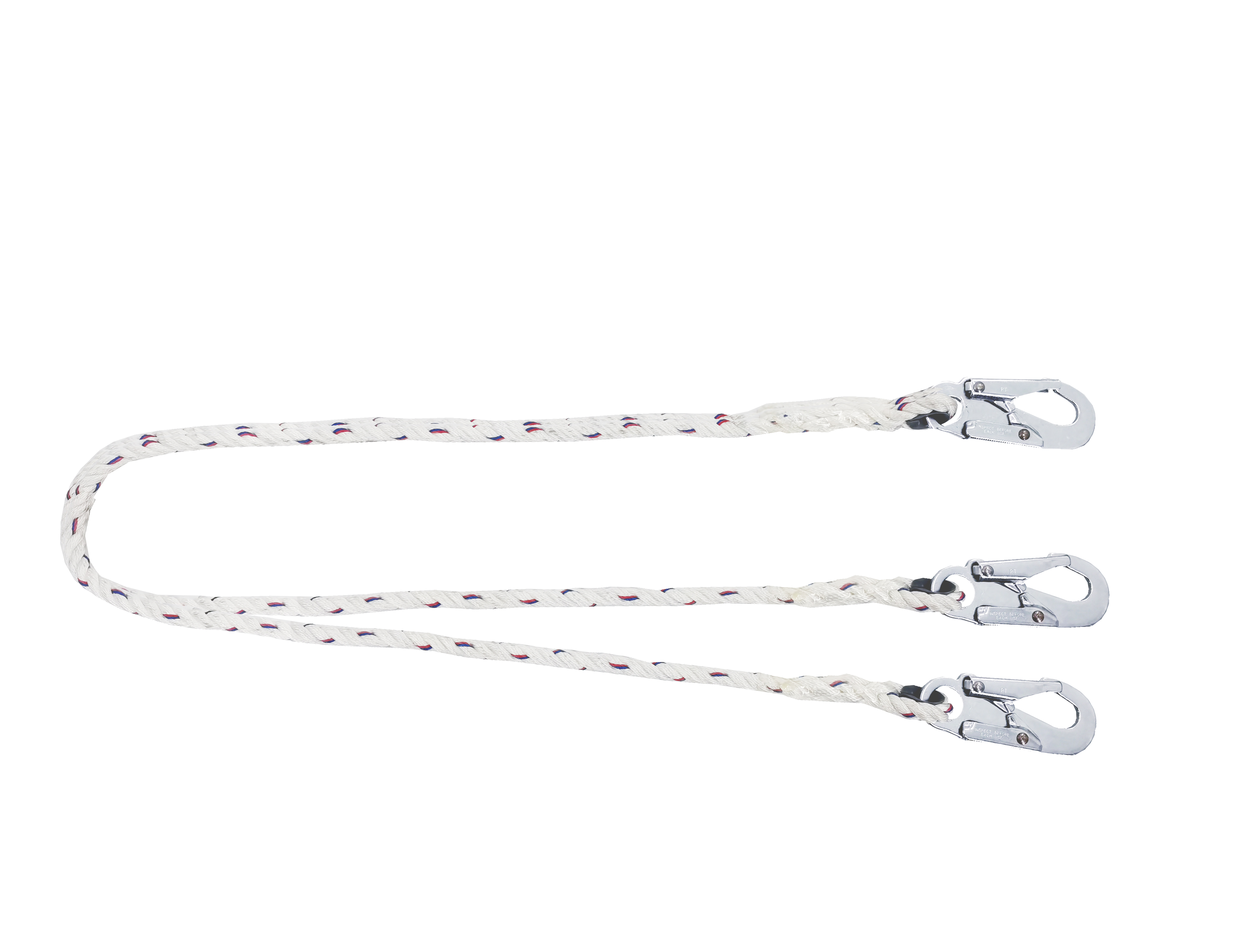 SYL001S Rope Lanyard for Fall Protection with Middle Hooks