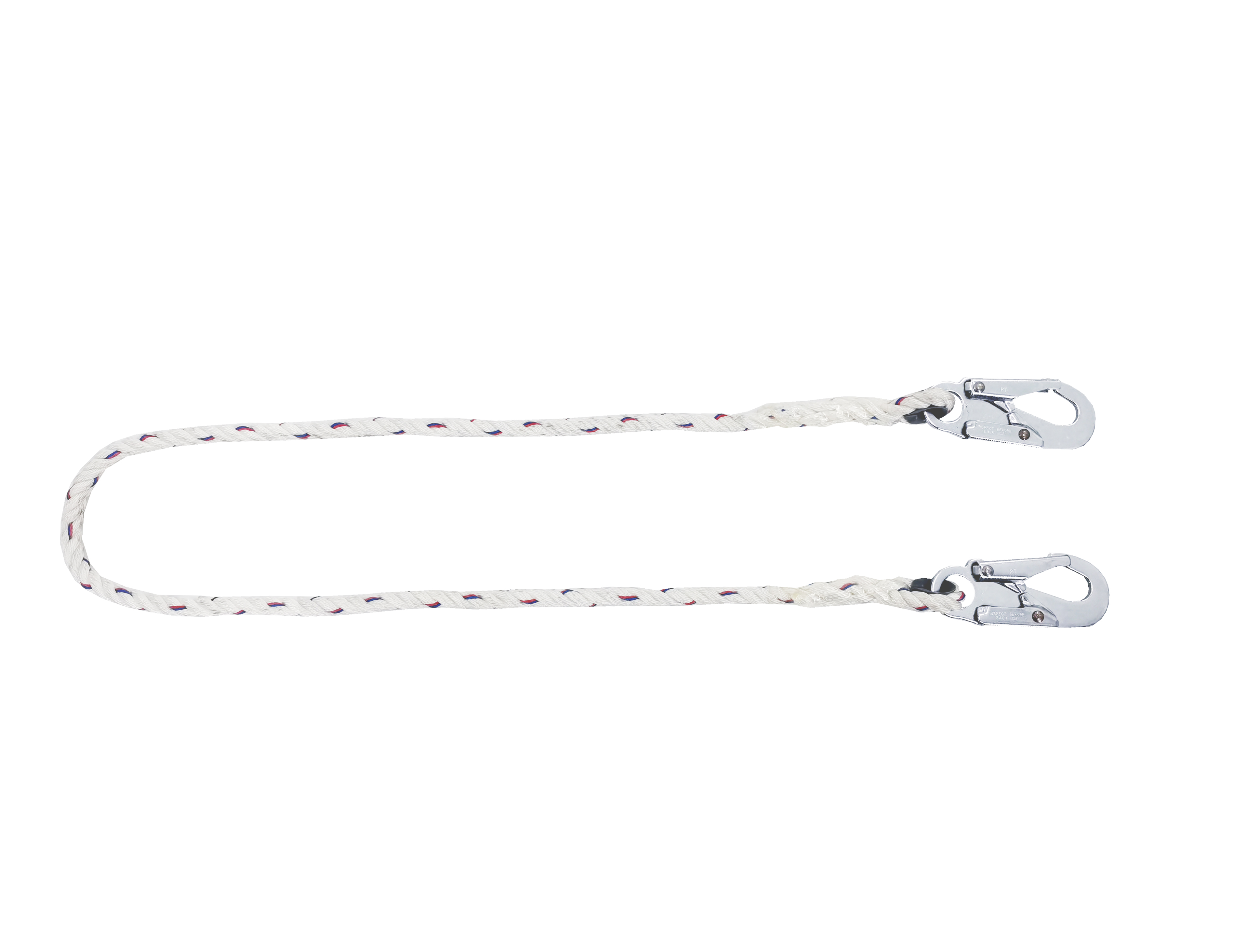 SYL001 Rope Lanyard for Fall Protection with Double Middle Hooks