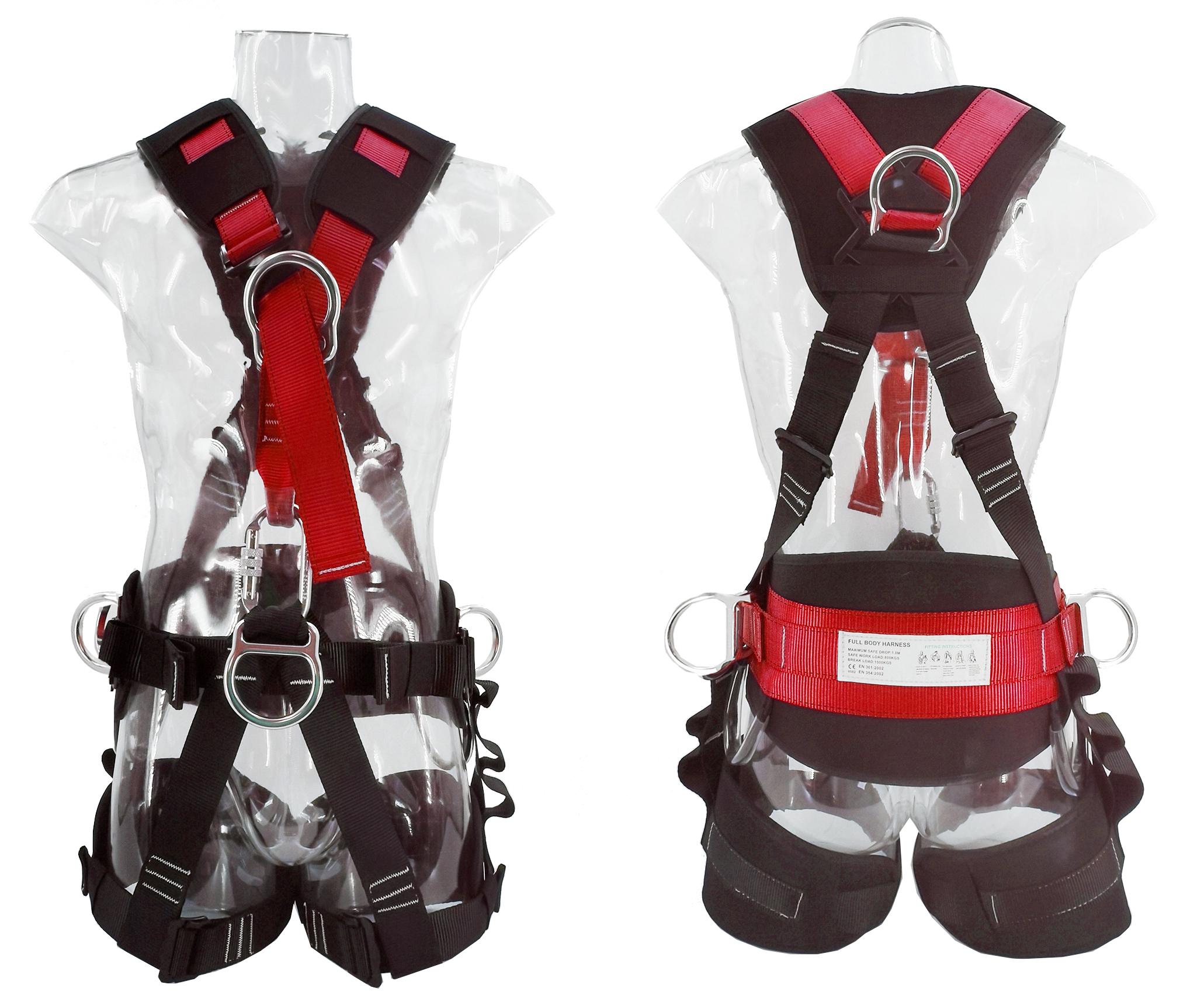  QS0036 Confortable Full Body Harness with Shoulder Pads EN361 EN358 EN1497