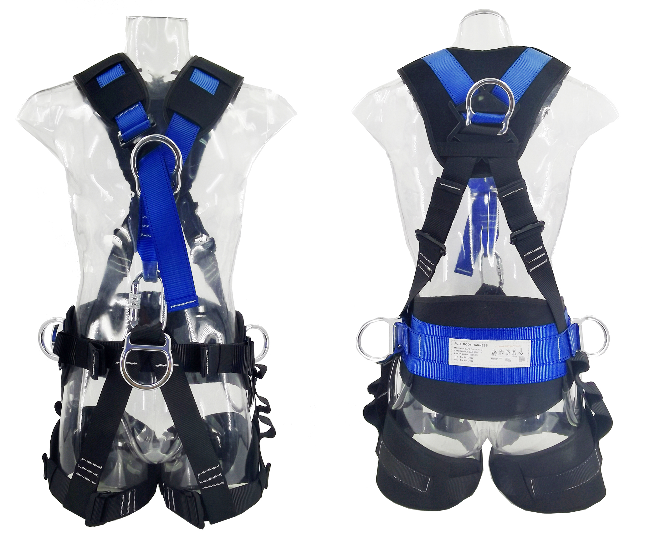  QS0036 Confortable Full Body Harness with Shoulder Pads EN361 EN358 EN1497