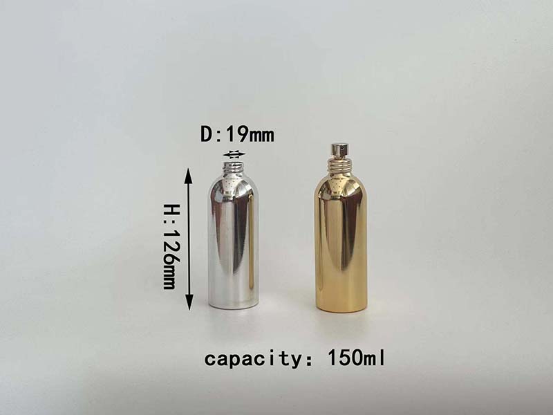 cosmetic packaging 150ml aluminum cosmetic spray bottle