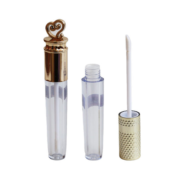 Clear transparent gold empty custom liquid lips...