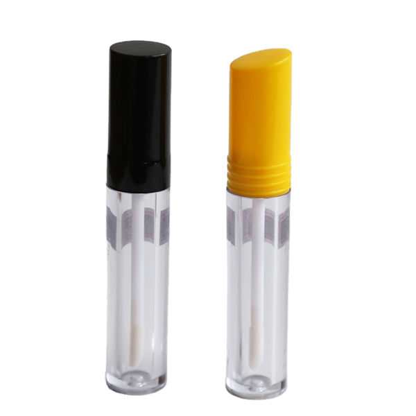 Round clear custom empty lipgloss case packaging