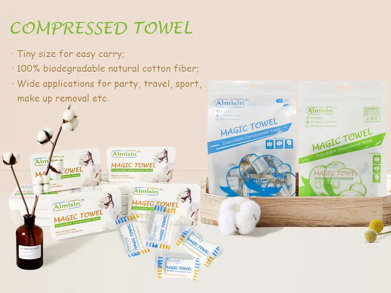 Serviette compressée – Idéale en voyage