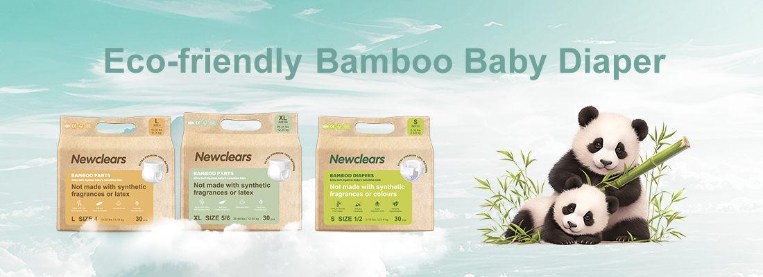 Ekologické biologicky odbouratelné bambusové organické dětské plenky