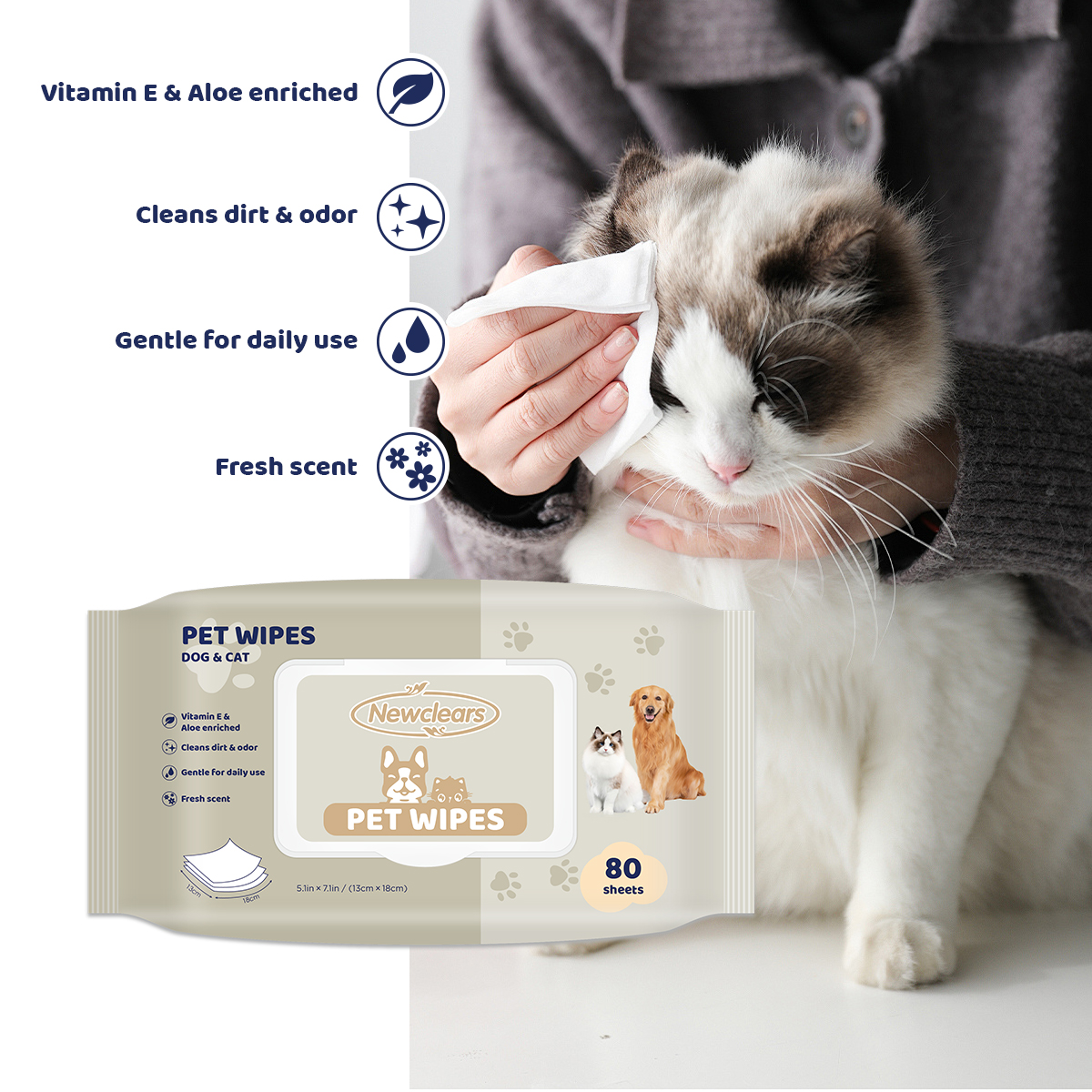 Jednokratne higijenske maramice za kućne ljubimce, maramice za čišćenje i zaštitu kućnih ljubimaca koje se ne ispiru