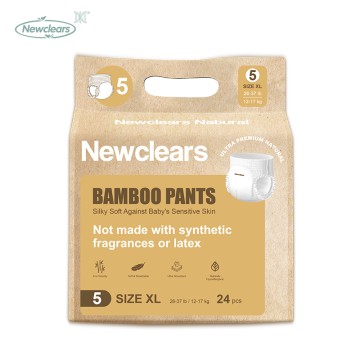 Biodegradable organic bamboo baby diaper pants