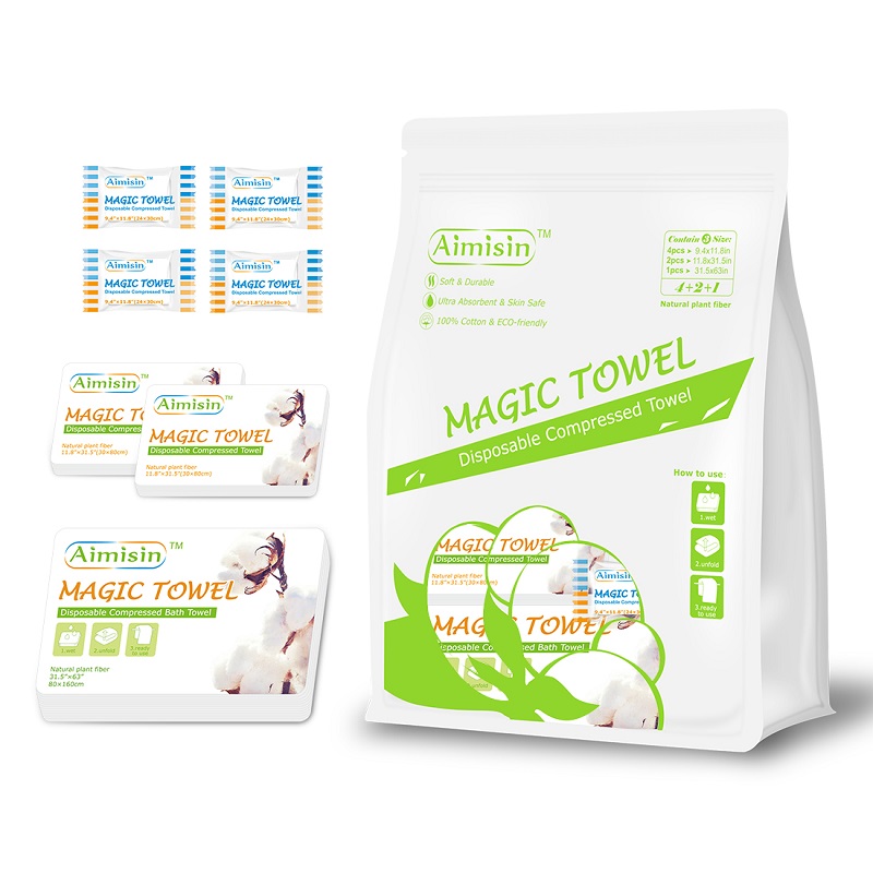 Jednorázový cestovní ručník z mikrovlákna s miniaturním kouzelným povrchem...