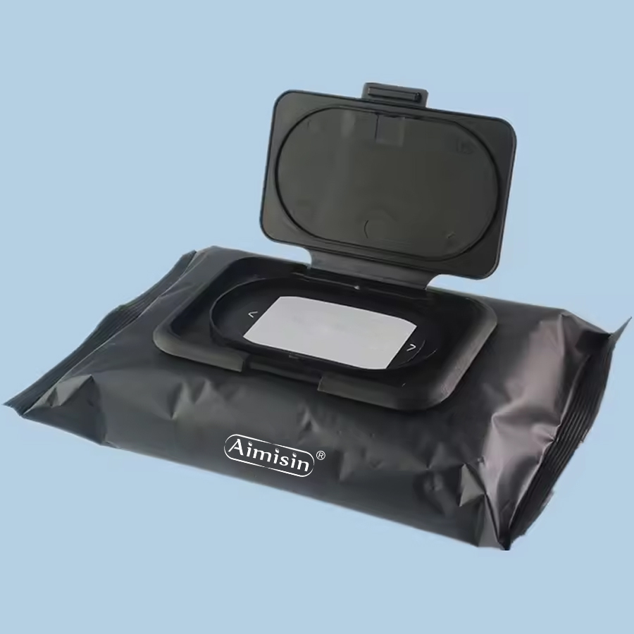 private label customize Bamboo charcoal black Wet wipes sensitive