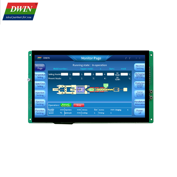 10.1 Inch 1024*600 Embedded Linux Display Capac...
