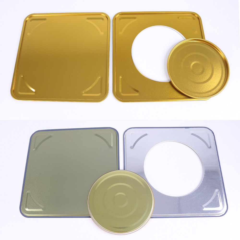 Customizable Square Tinplate Metal Can Lids for 18 Liter Tin Cans