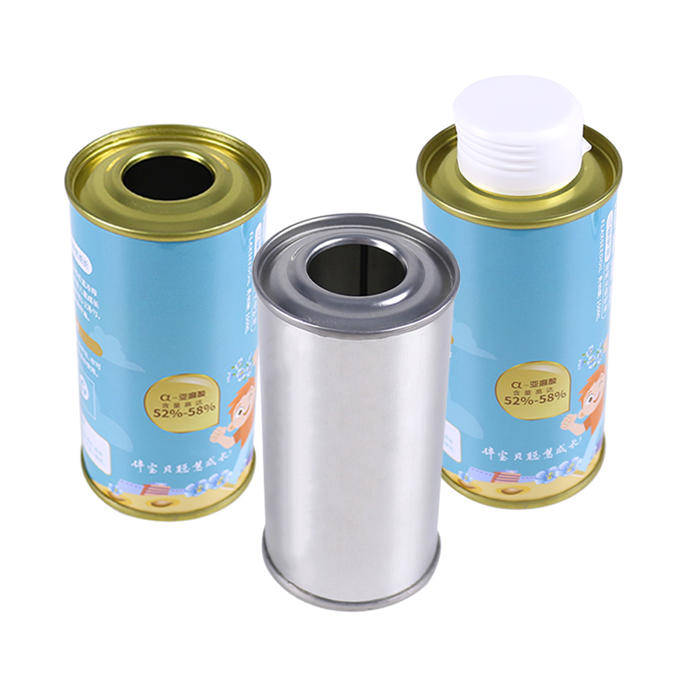 100ml and 120ml Round Empty Olive Oil Tin Cans