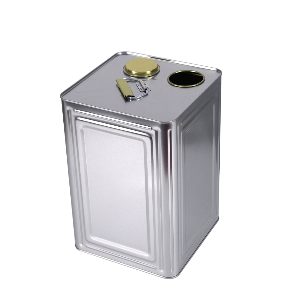 Square 18 Liter Oil Can, Food Grade Olive Oil Containers, TCE-Tin Can Expert