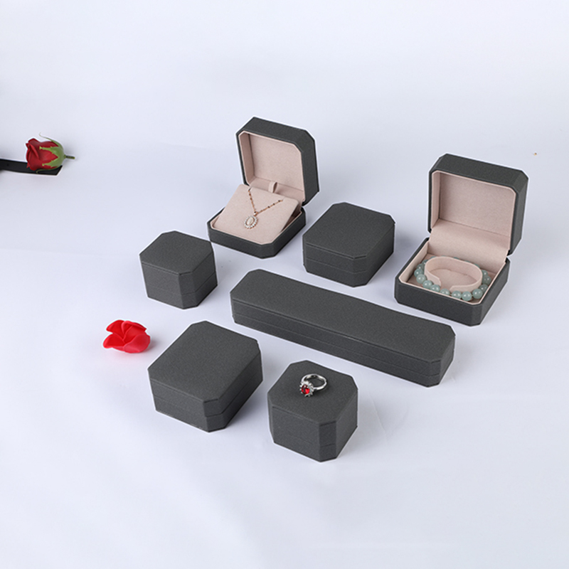PL2  High-end octagonal pu leather jewelry box