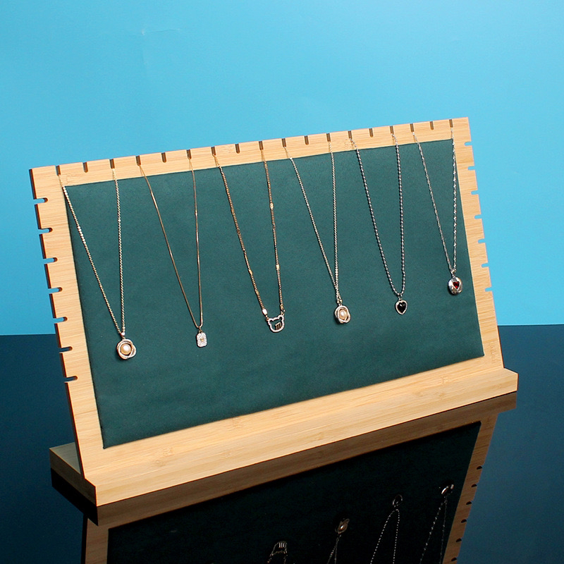 BM-001 Eco Friendly Bamboo Jewelry Display necklace stand