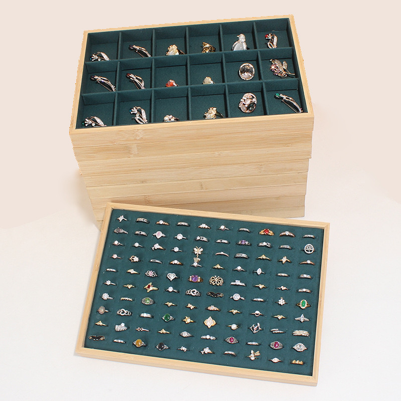 BM-004  Eco Friendly Bamboo Jewelry Display Tray