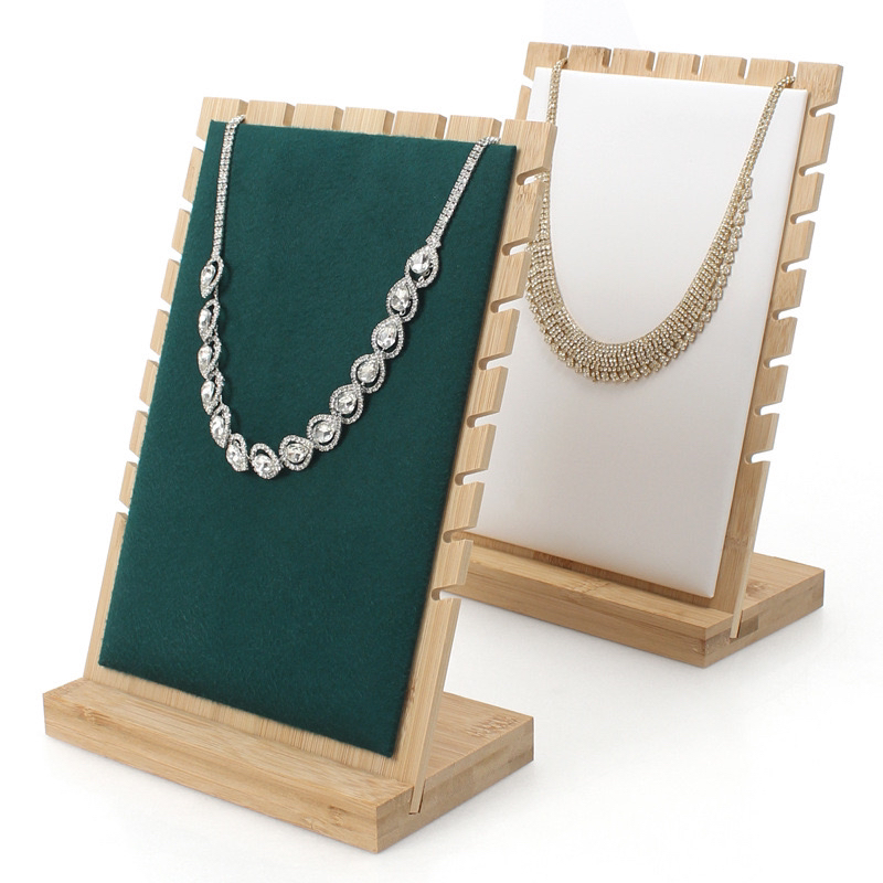 BM-005  Eco Friendly Bamboo Tray Jewelry Display, Necklace/Bracelet/Ring