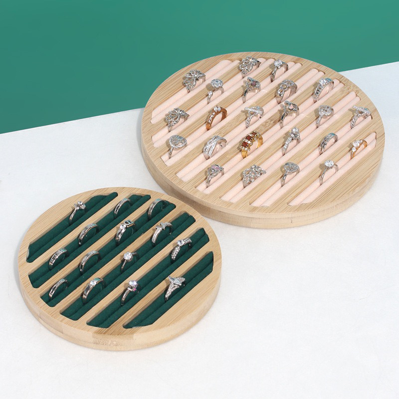 BM-10   Eco friendly bamboo jewelry tray for rings & earrings