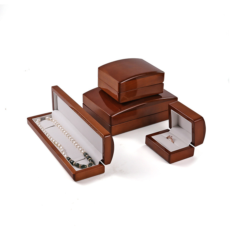 XY0074 classical solid wood grossly brown paint wood watch & jewelry package box