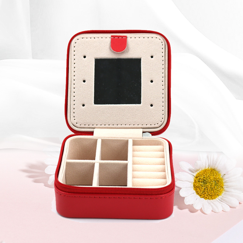 XY0100 Small portable travel pu  jewelry storage box