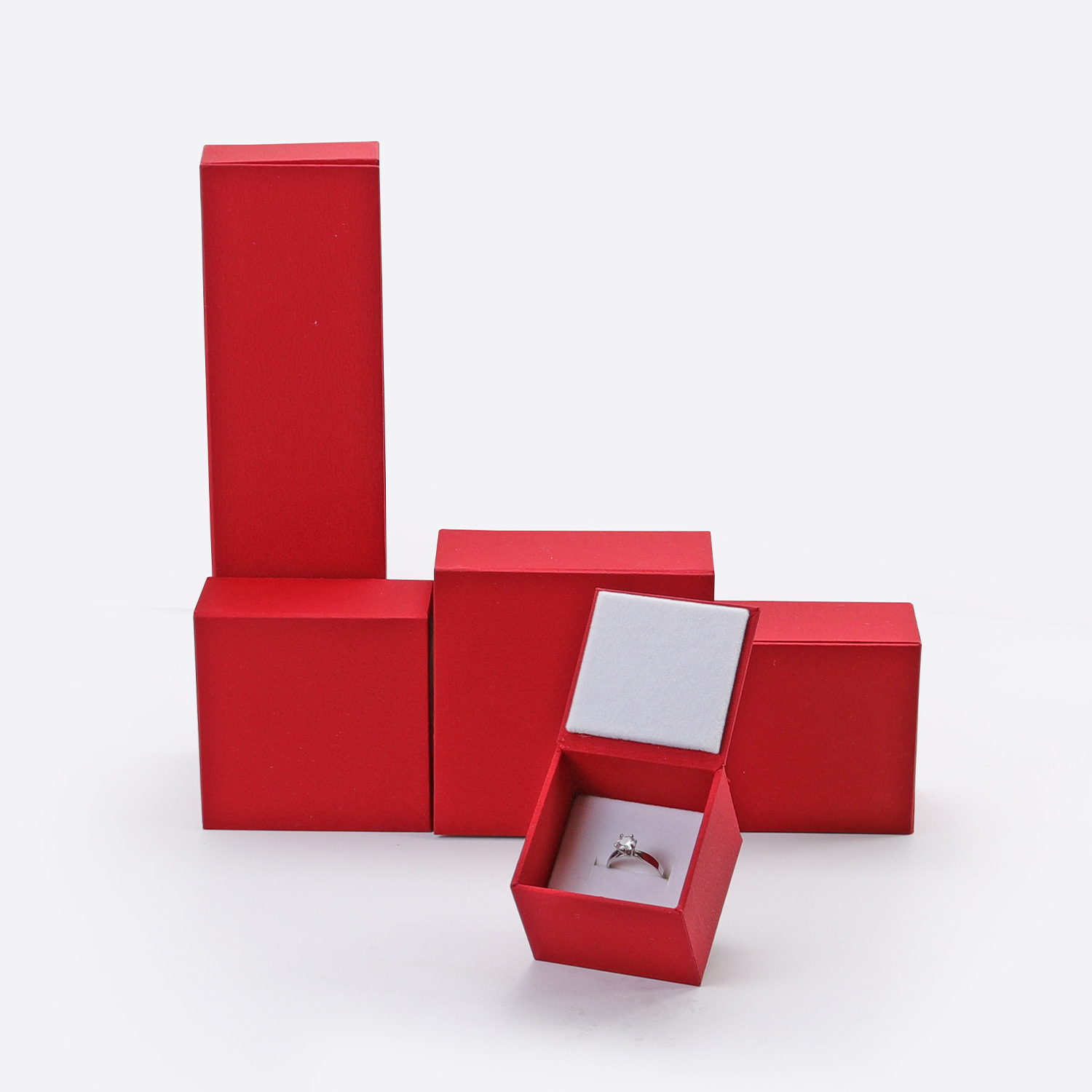XY0071 High End Red Square Jewelry Box Set -