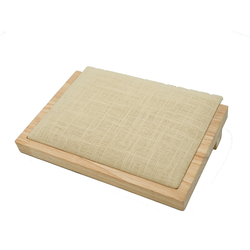 DTS-006  Eco-friendly wood & linen bracelet ring Display Set