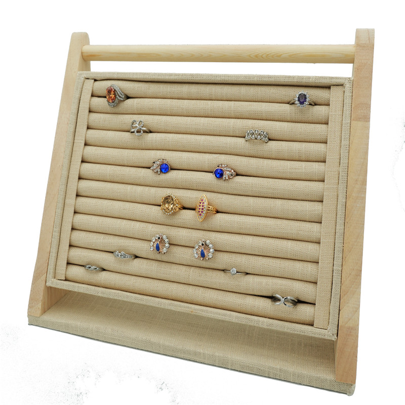 DTS-001 Wooden Tray Jewelry necklace bracelet ring Display Set