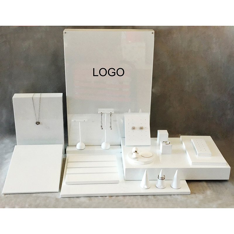 XY0086   Customizable Wooden jewelry props with matt painting can Free combination