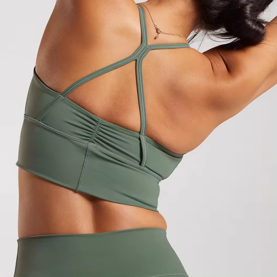 hege kwaliteit-froulju-longline-sport-bra ksly