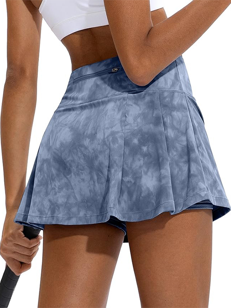 Sooth feel pleated tennis skirt with pockets high waisted athletic golf skorts for workout running for women