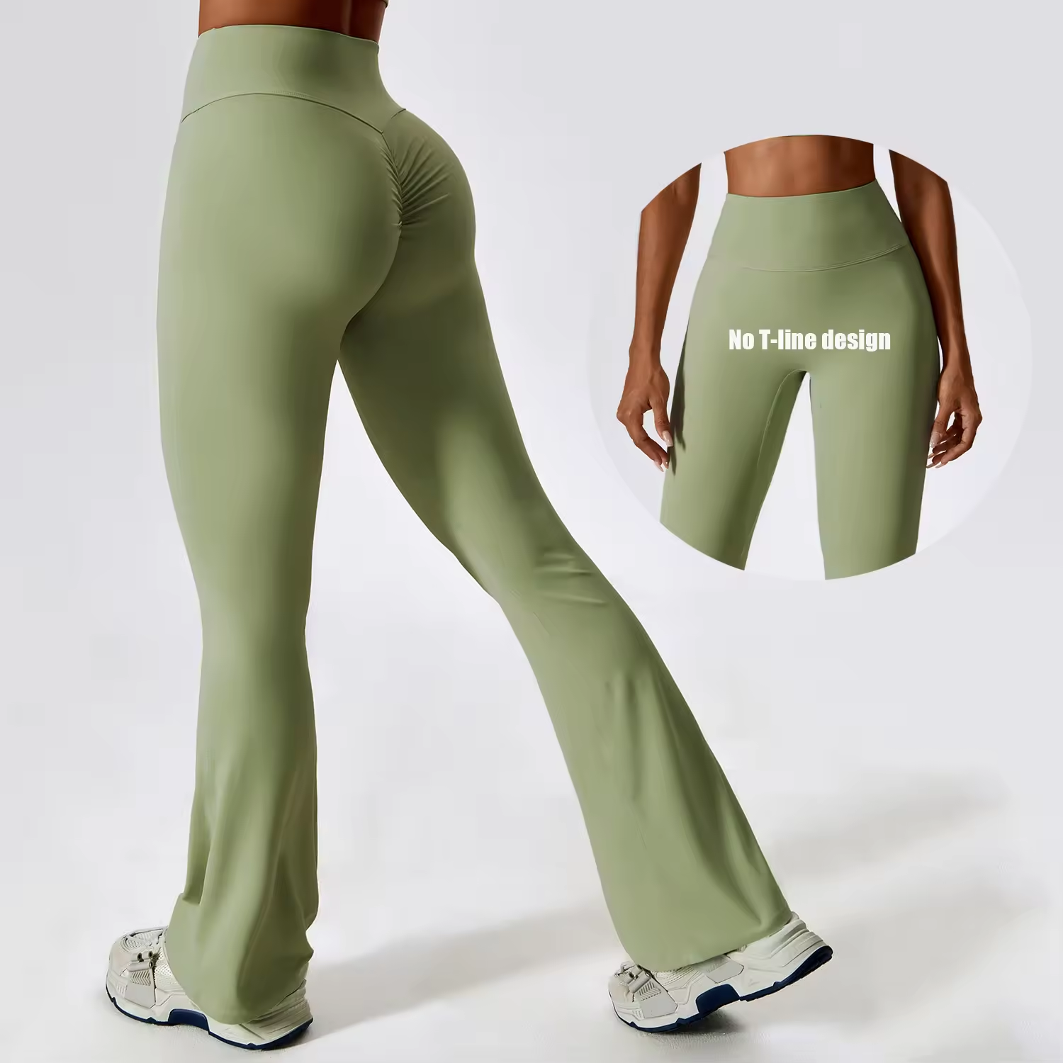 Legging de yoga acampanado de cintura alta para mujer