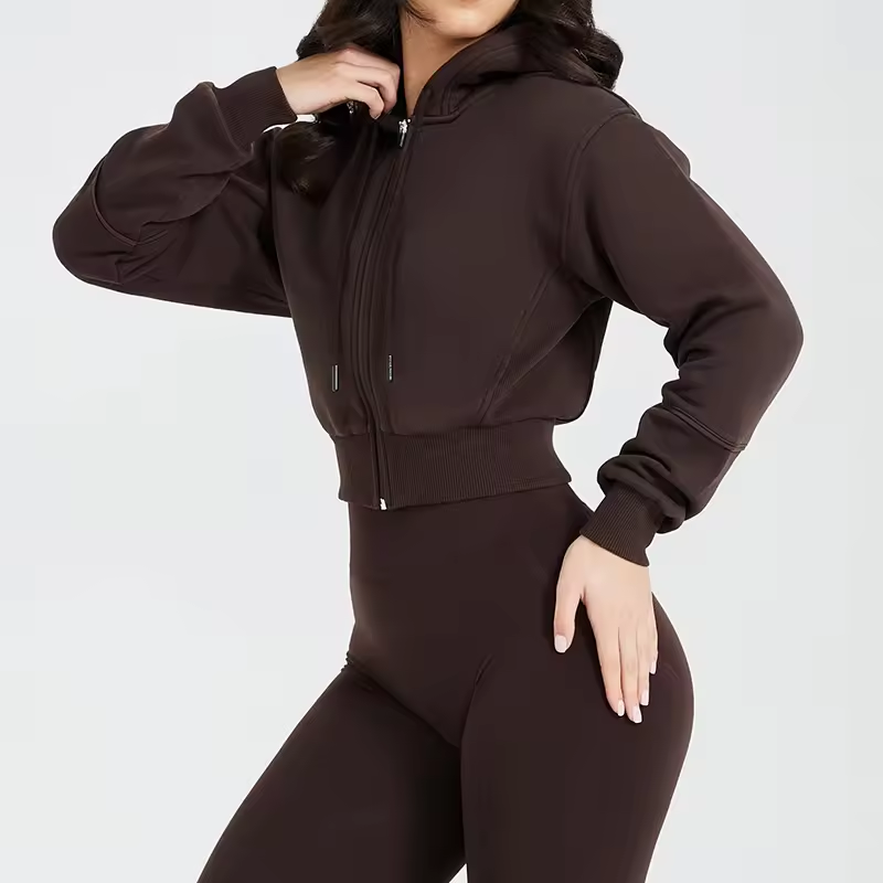 Áo hoodie nữ có khóa kéo đầy đủ tùy chỉnh