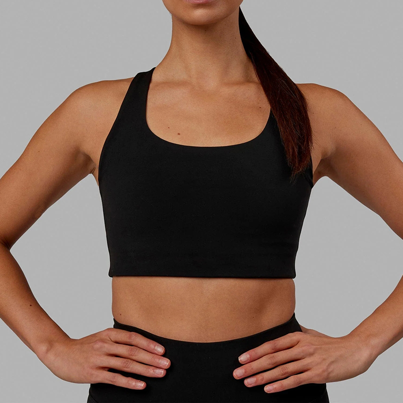 Women Workout Crop Top with Built in Bra