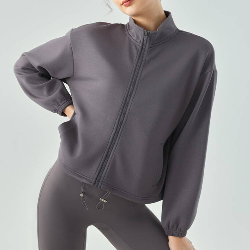 Pull de sport de yoga avec cordon de serrage pour femmes