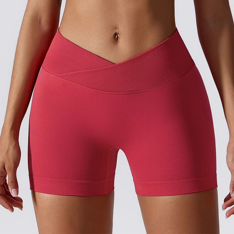 Mulheres exercitam shorts de ciclismo de cintura alta Academia Yoga Leggings