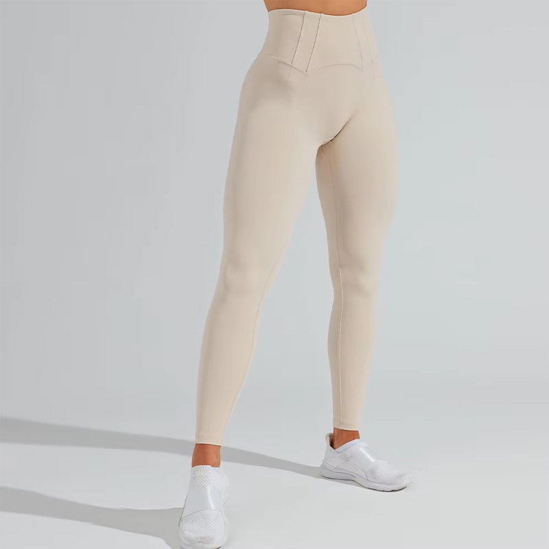 Leggings da allenamento per il sollevamento dei glutei a compressione a vita alta senza cuciture da donna