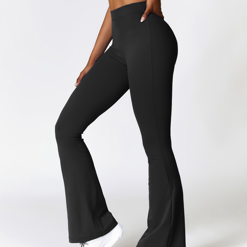 Leggings da yoga a gamba larga con sollevamento del sedere a V da donna