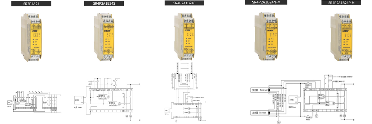 Safety relay SR4P2A1B22 SR4P2A1B24NP SR4P2A1B24NPM detail (4)pvn