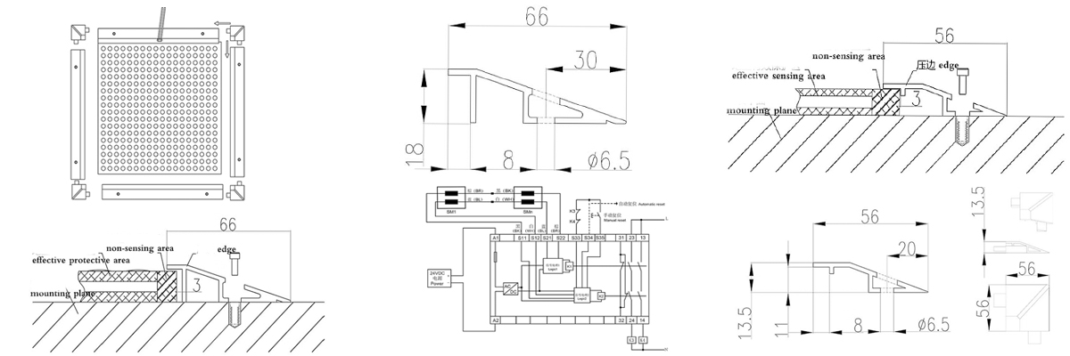 SM punch photoelectric protection safety floor mat detail (2)xz4