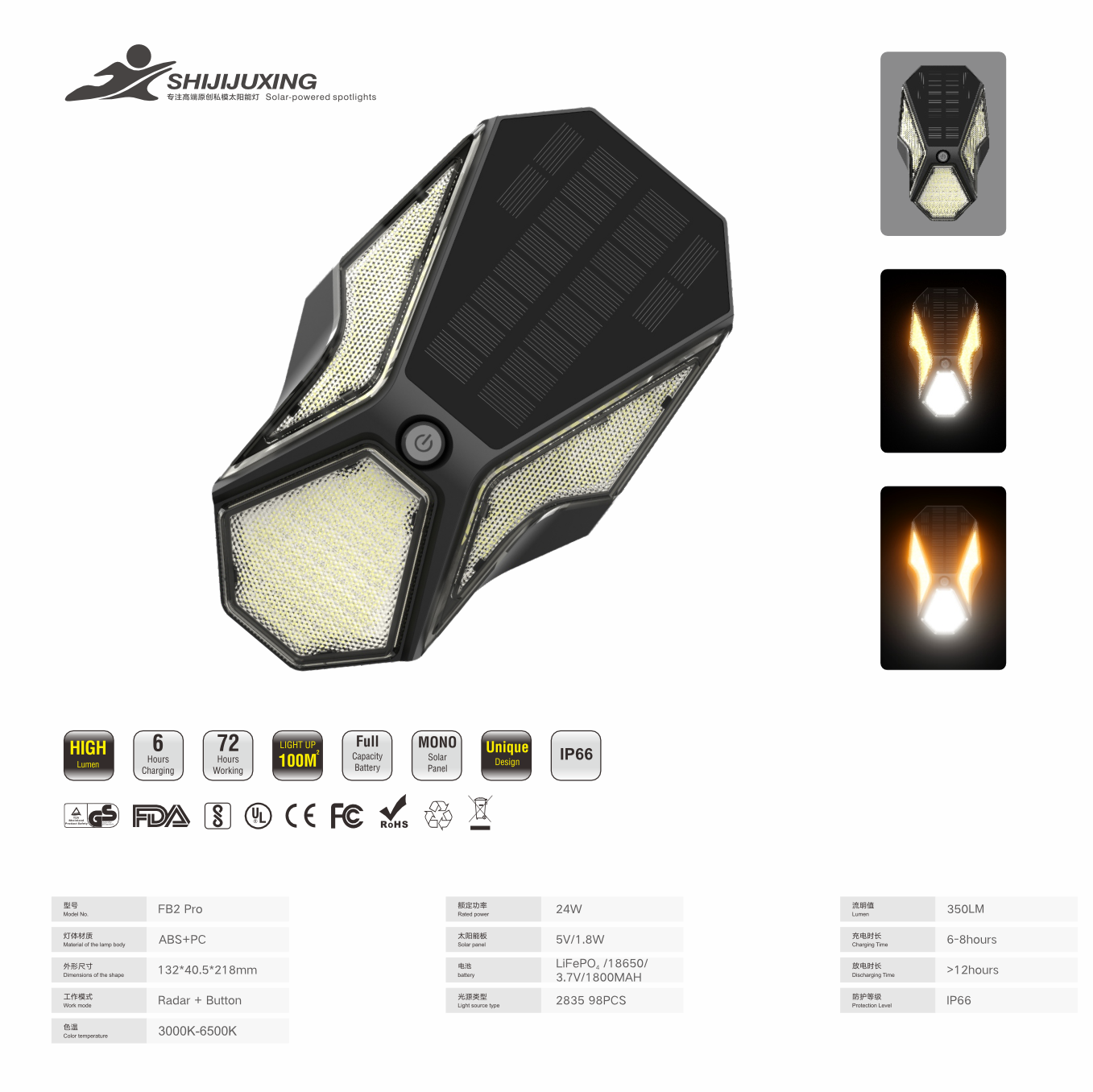 Перспективный промышленный визуальный солнечный настенный светильник — высокая эстетика, сверхъяркий свет и длительный срок службы для использования на открытом воздухе по всему миру.