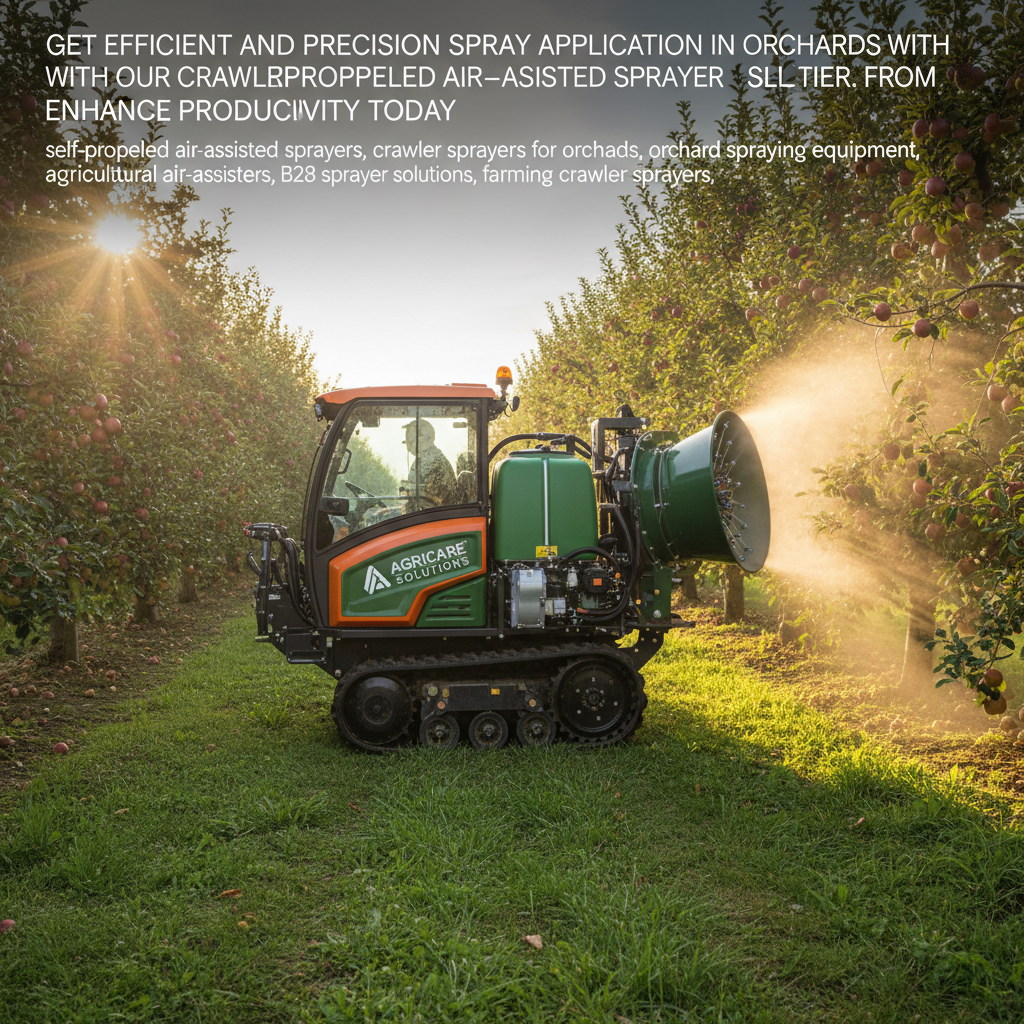 Crawler self-propelled air-assisted sprayer used in orchards