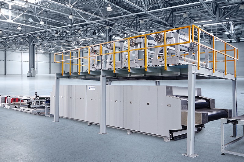 KUNTAI Double Belt Press Type Flatbed Laminating Machine Delivery to American